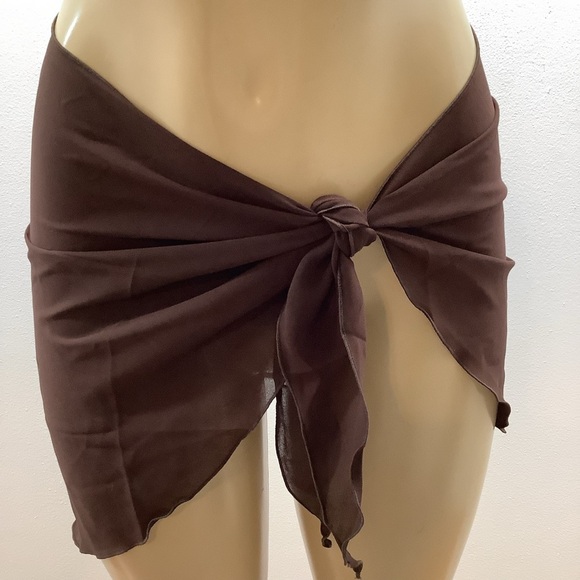 Zuliana Earth Tones Chic Sheer Sarong Wrap Skirt Bundle Of 3. New - Picture 5 of 11